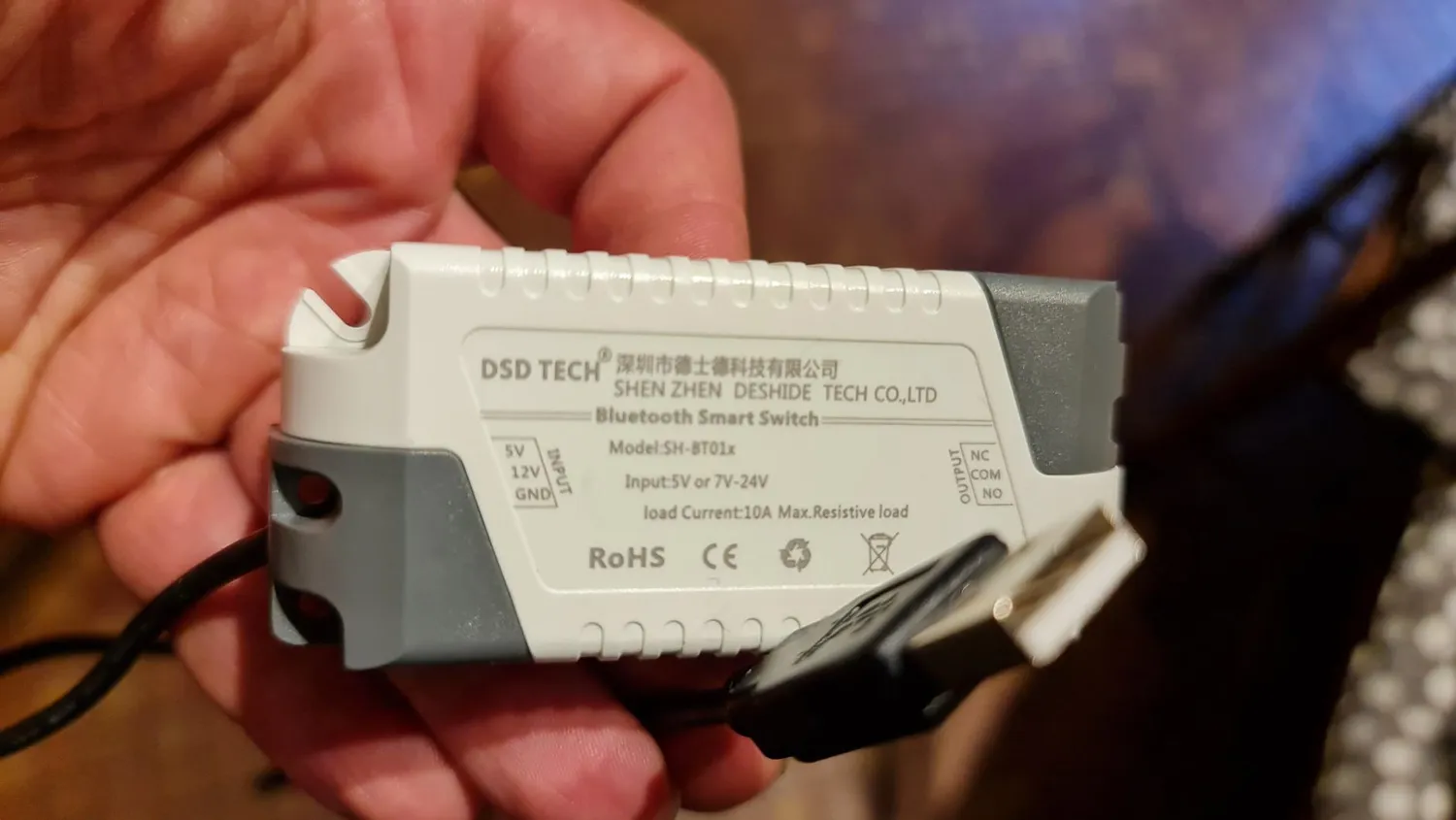 DSD TECH Bluetooth SH-BT01C relais 1 canal V2