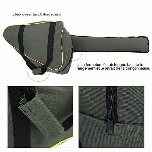 Garosa sac de transport pour tronçonneuse 12 à 16 pouces vert
