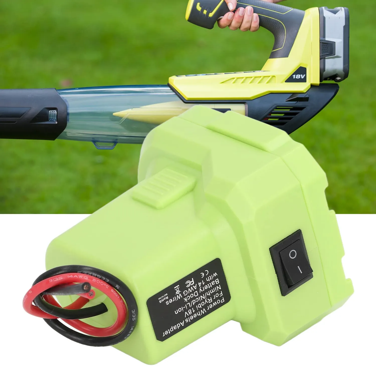 Garosa adaptateur batterie 18V One+ sortie fils 14AWG 200mm