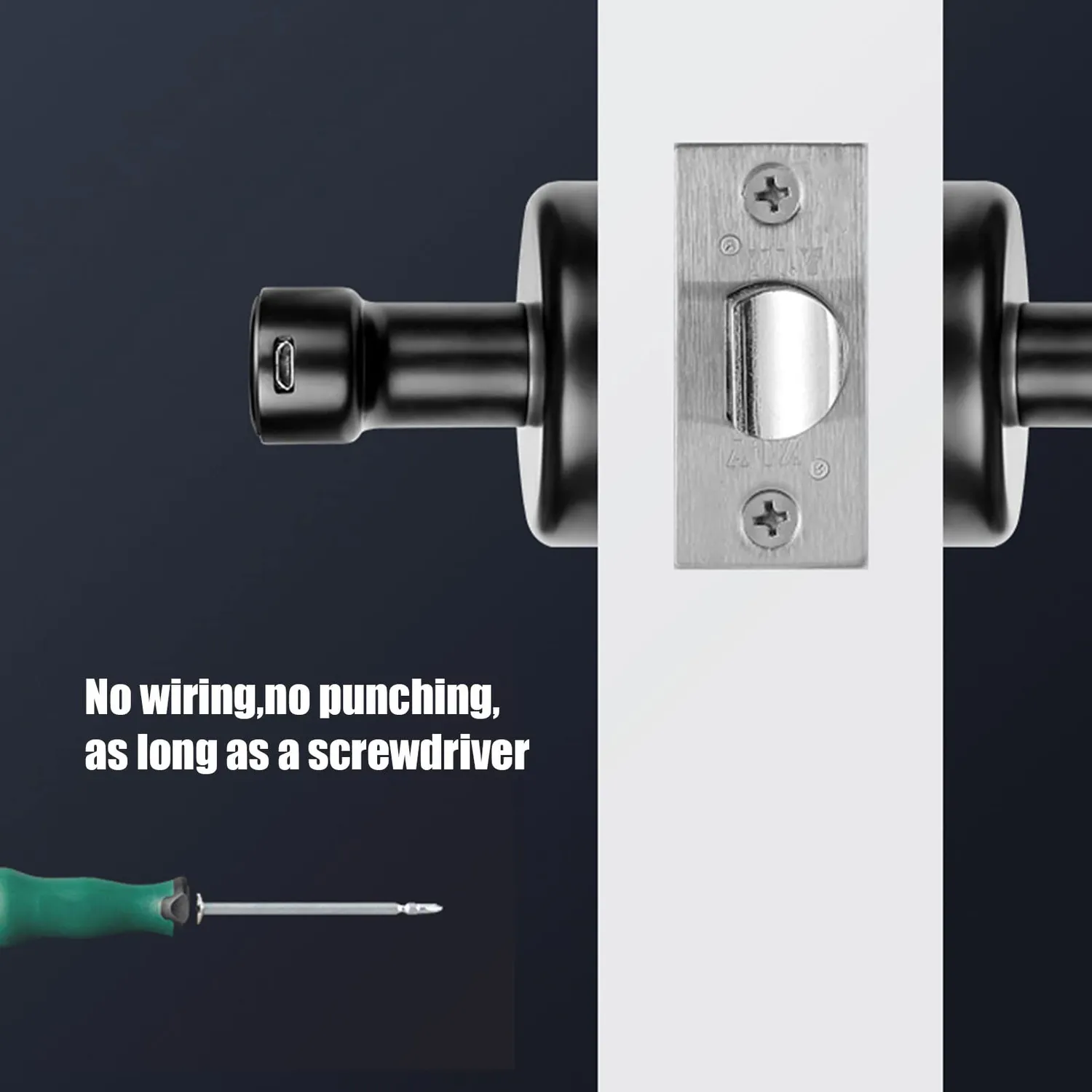 Garosa serrure intelligente à empreinte digitale noire pour porte