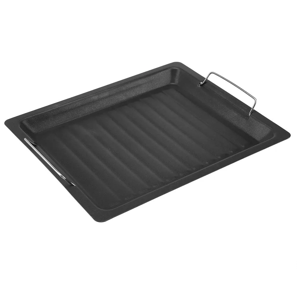 Garosa plaque de barbecue inox 30 × 25 cm antiadhésive