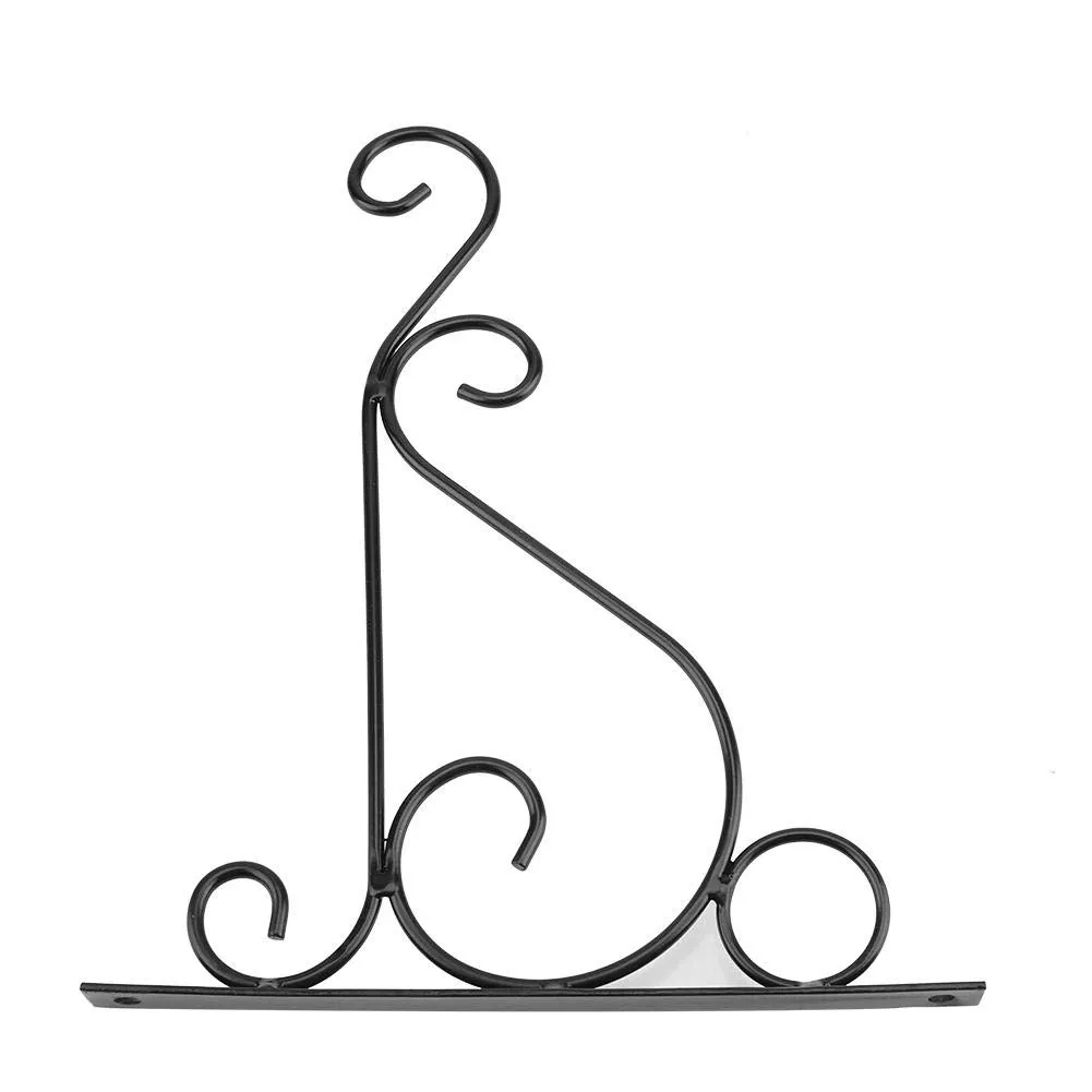 Garosa Support mural pour jardinière en fer noir 30 × 21 cm