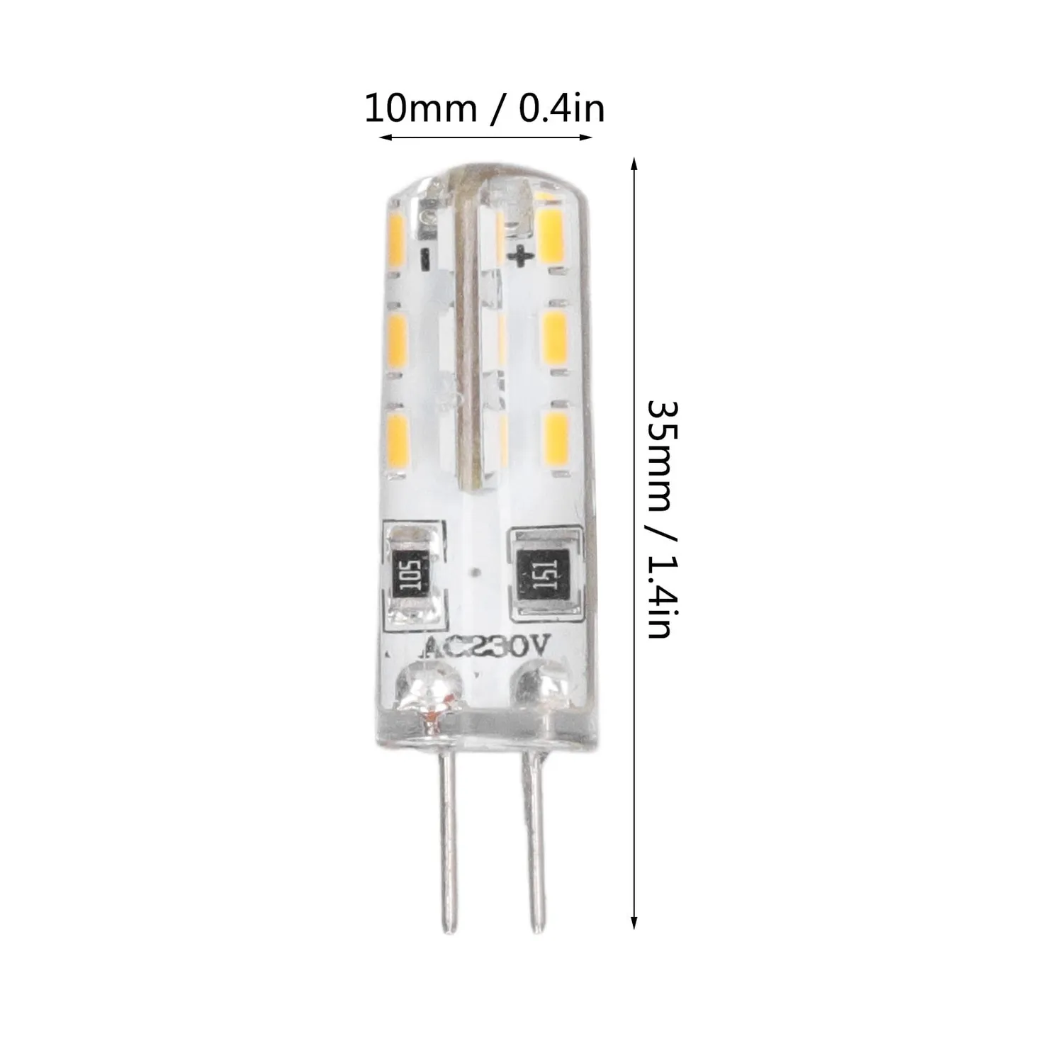 Garosa ampoules LED G4 3000K 1,5W 220V lot de 10 blanc chaud