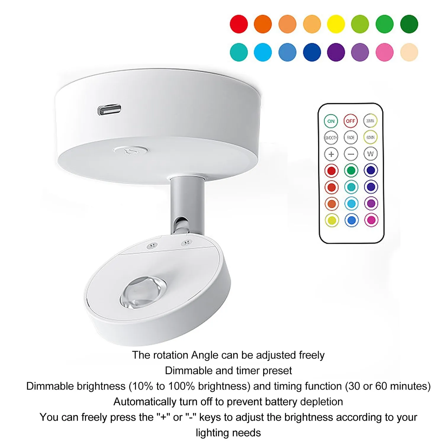 Garosa spot LED accent RGB 13 couleurs télécommande