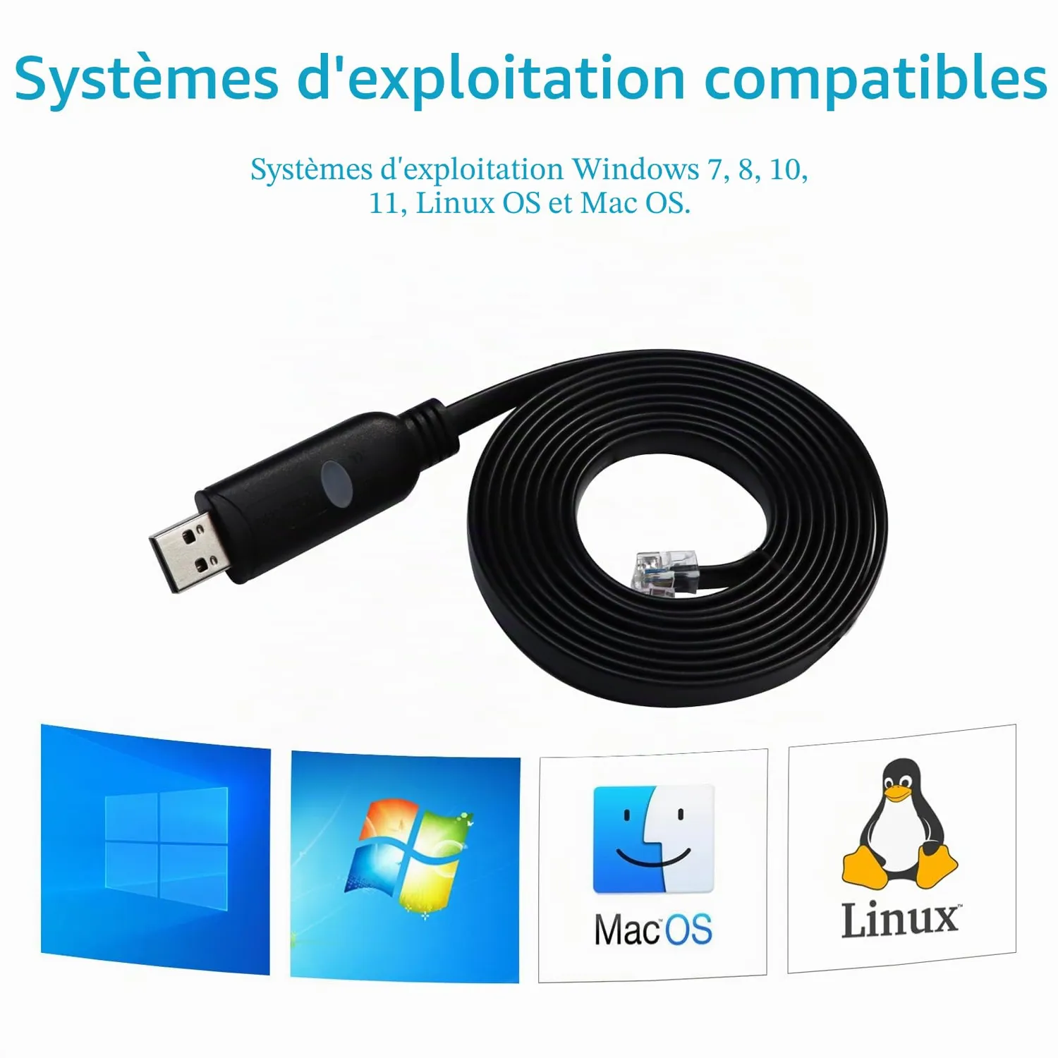 DSD TECH SH-RJ12S câble USB-RJ12 RS485 FTDI 1,8m