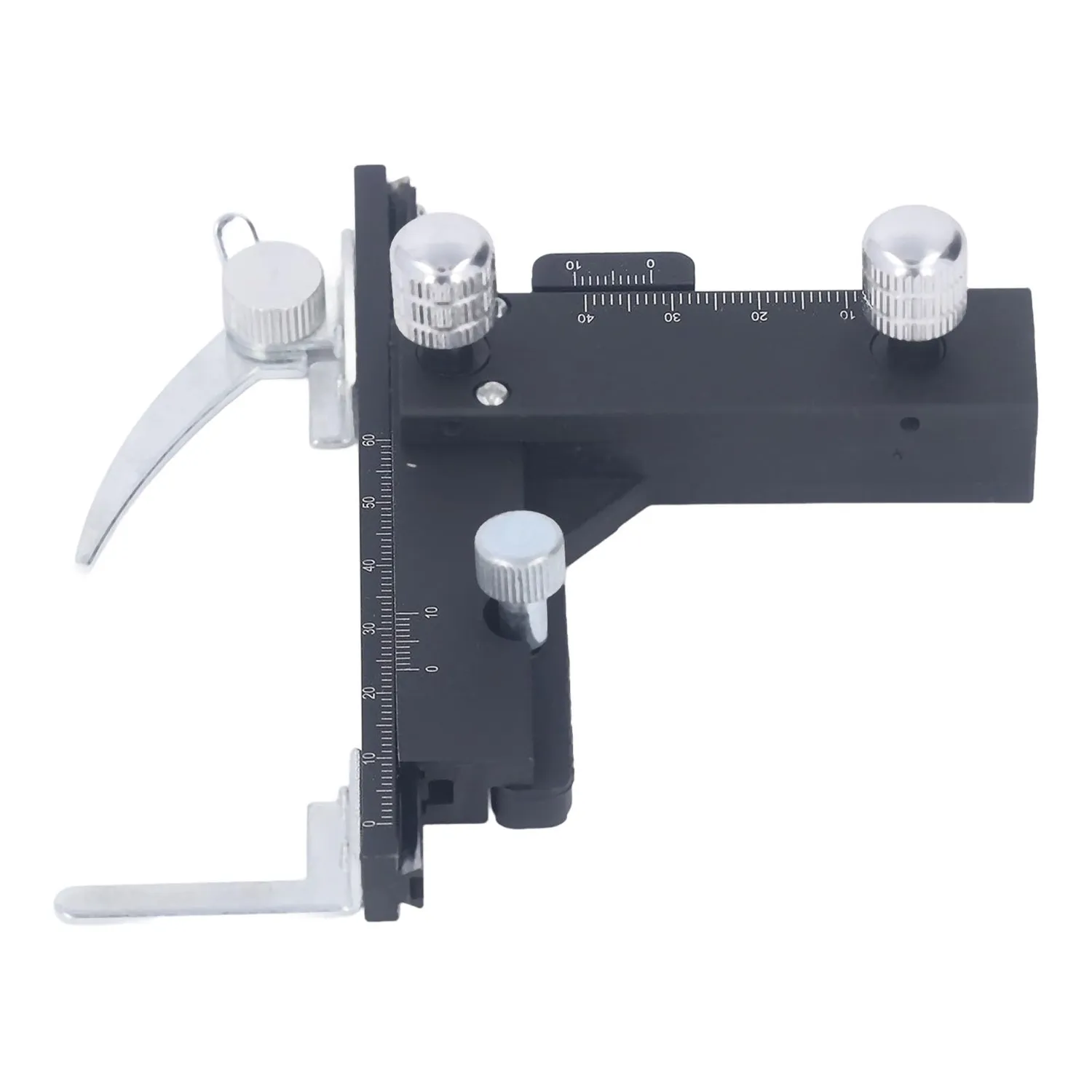 Garosa platine X-Y microscope alu 0,1 mm avec échelle