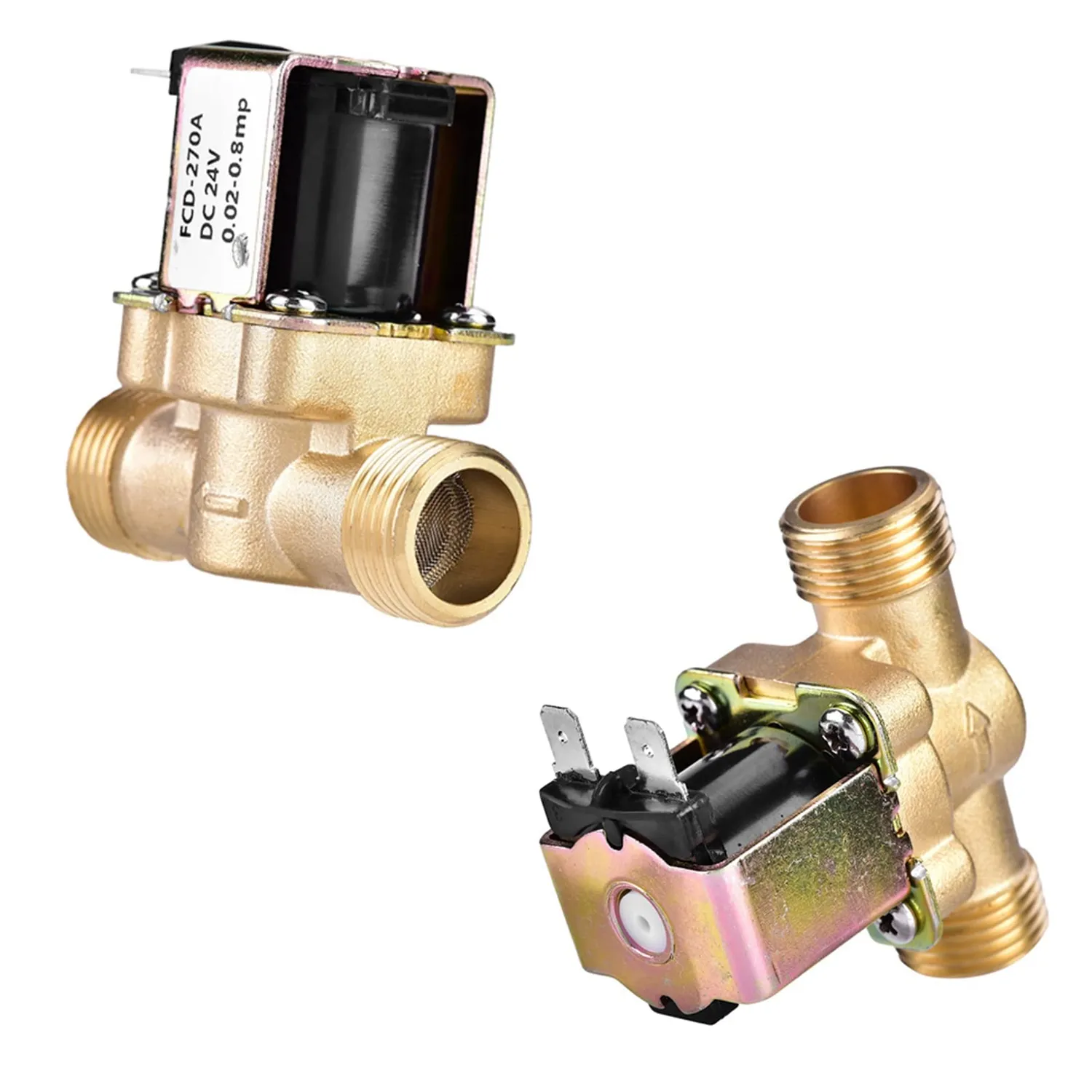 Garosa Électrovanne 24V DC laiton 1/2 fermée