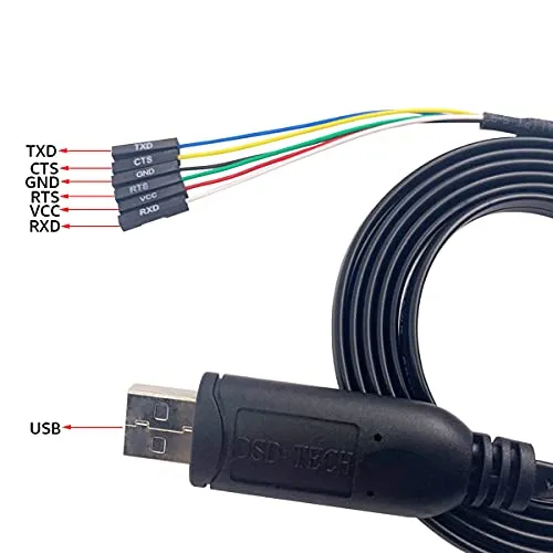 DSD TECH SH-U09G câble USB TTL FTDI 1,8 m 3,3 V