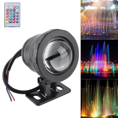 Garosa projecteur LED RGB 12 V 10 W étanche noir