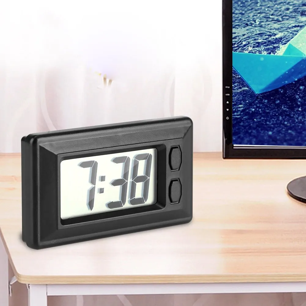 Garosa horloge numérique LCD pour voiture avec adhésif