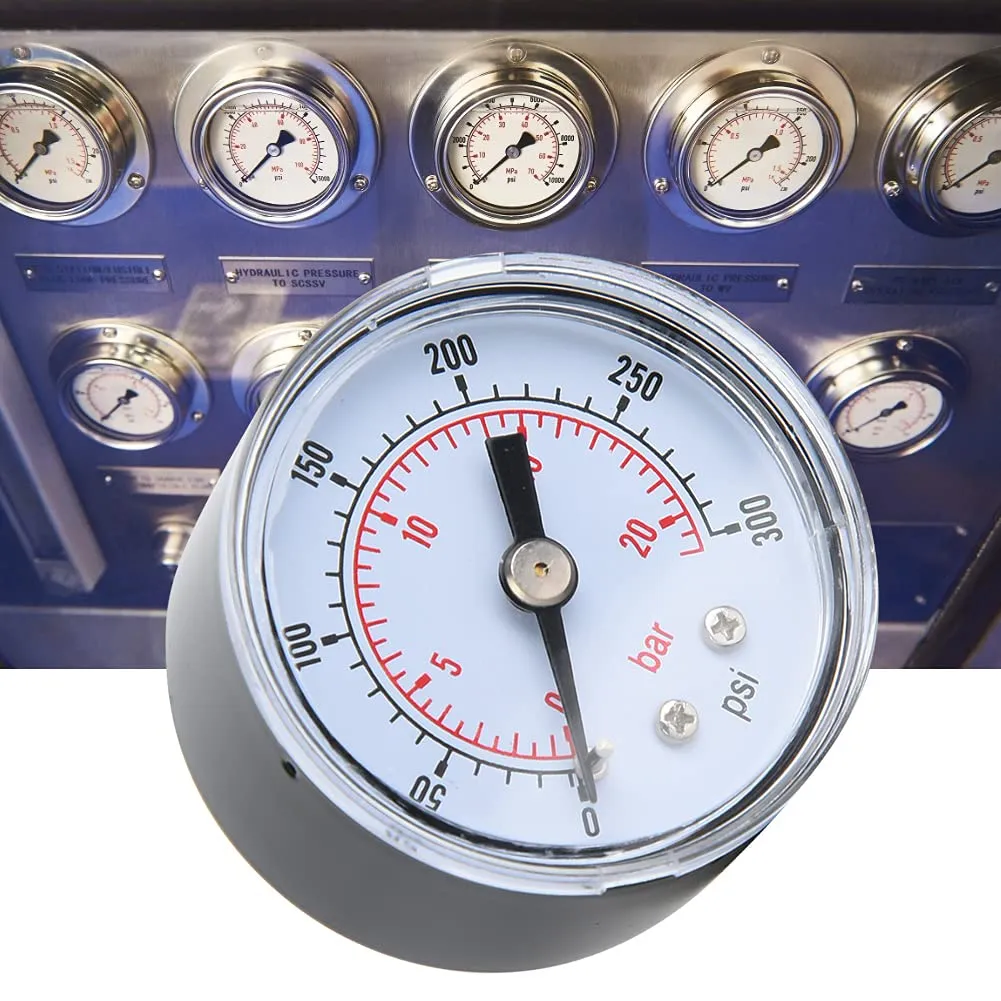 Garosa manomètre axial BSPT 1/8 pouce 0–300 psi double échelle