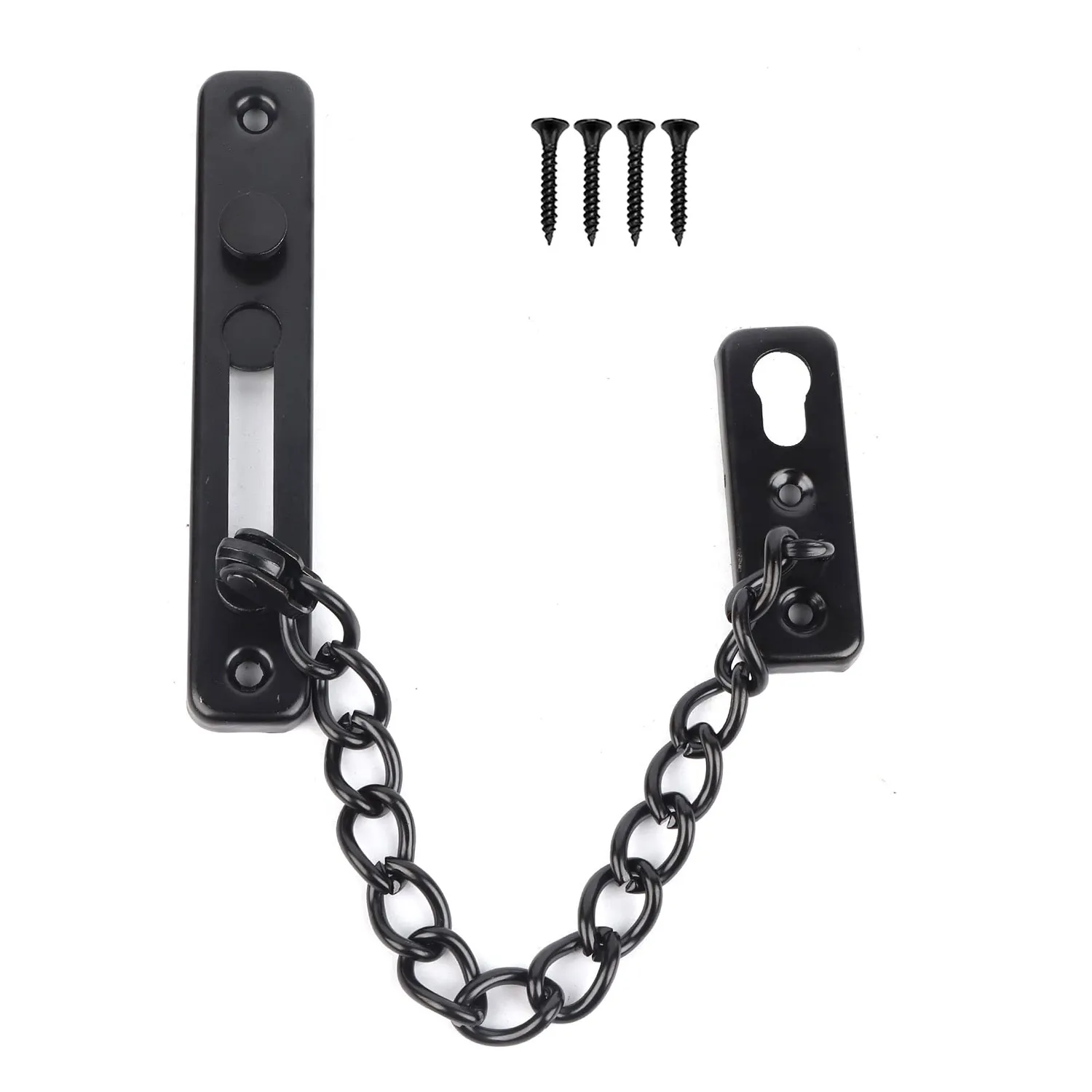 Garosa verrou de chaîne de porte #1 noir acier inoxydable
