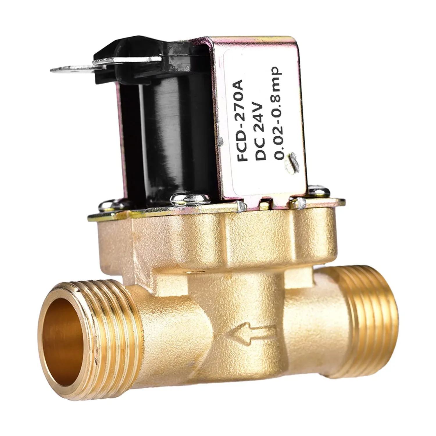 Garosa Électrovanne 24V DC laiton 1/2 fermée