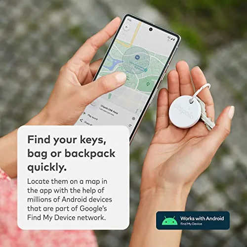 Chipolo ONE Point tracker clés pack de 4 blanc cassé sonore