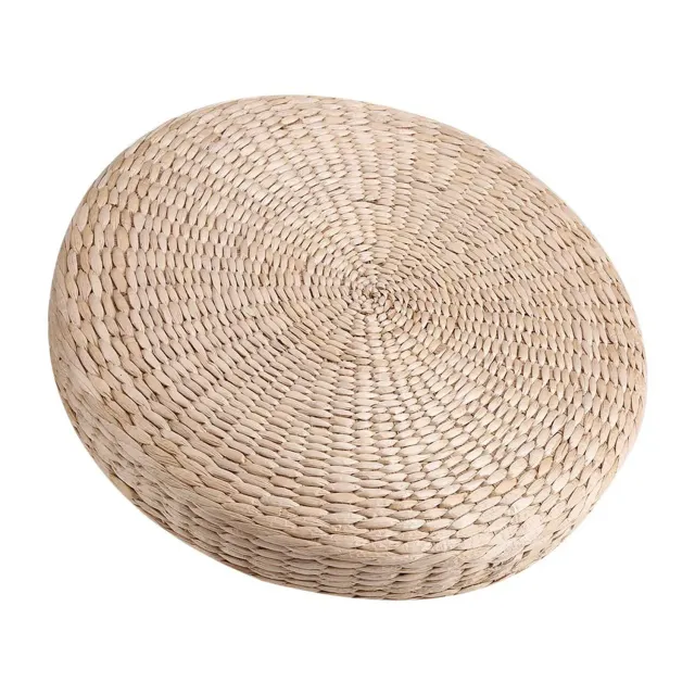 Garosa coussin tatami rond 40 cm paille tressée