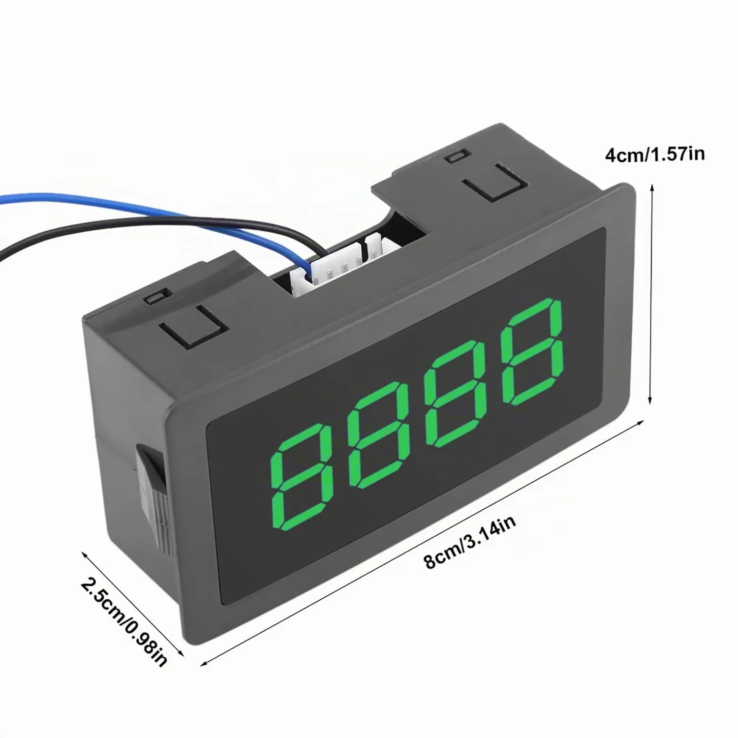 Garosa compteur numérique LED 4 chiffres vert 8-24V