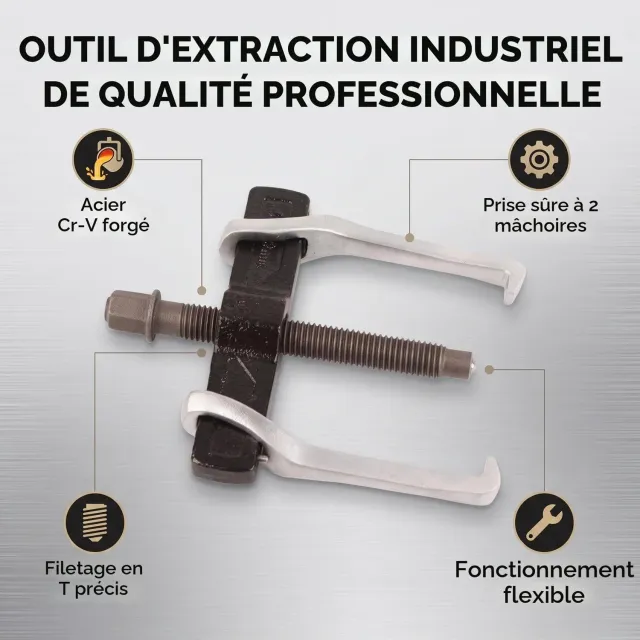 Garosa Extracteur à 2 mâchoires 4 pouces pour roulement réglable