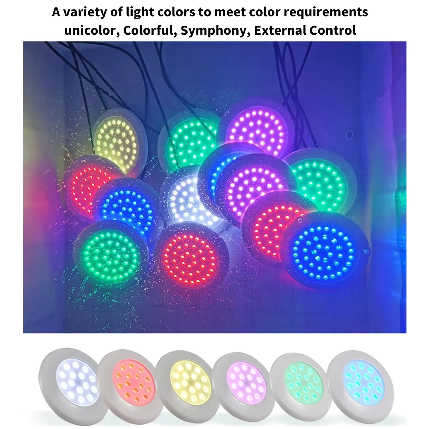 Garosa Spot LED submersible RVB 7W IP68 12V DC