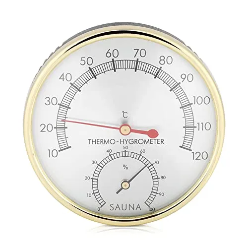 Garosa Thermomètre Hygromètre Sauna 2 en 1 Métal