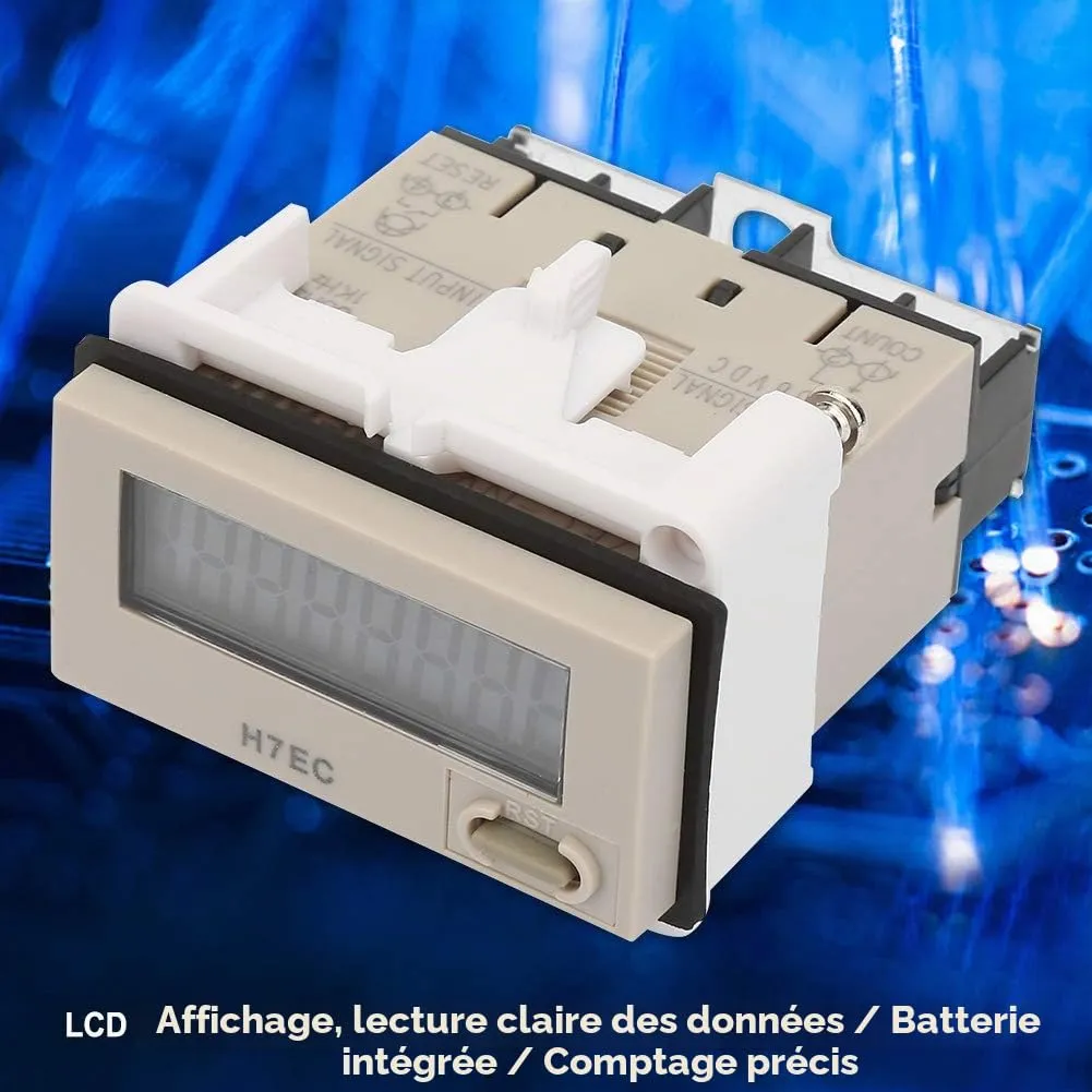 Garosa H7EC-NV compteur numérique LCD 8 chiffres sur panneau