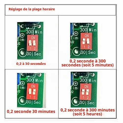 Garosa RD72-DC-12V module relais cyclique 12 V temporisé