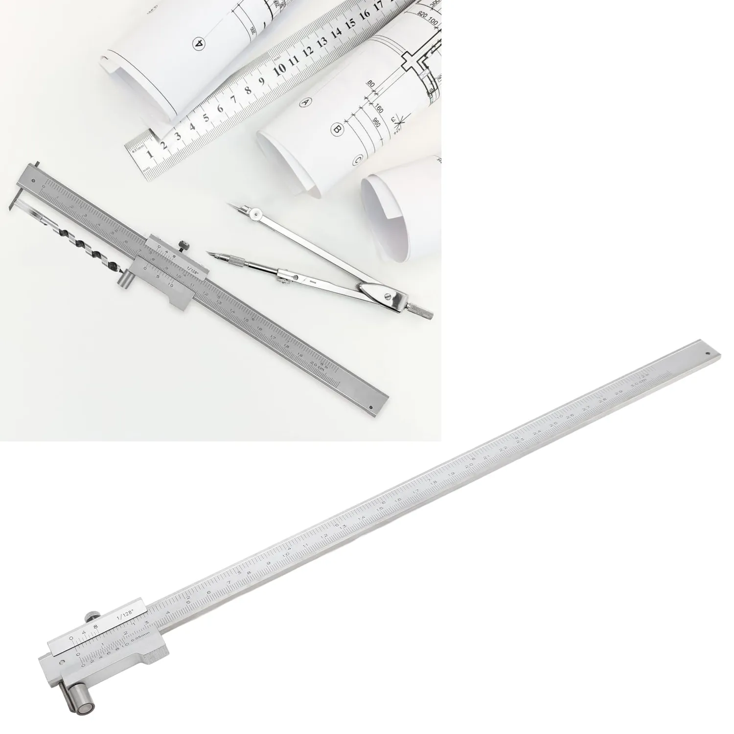 Garosa pied à coulisse 300 mm inox mesure extérieure