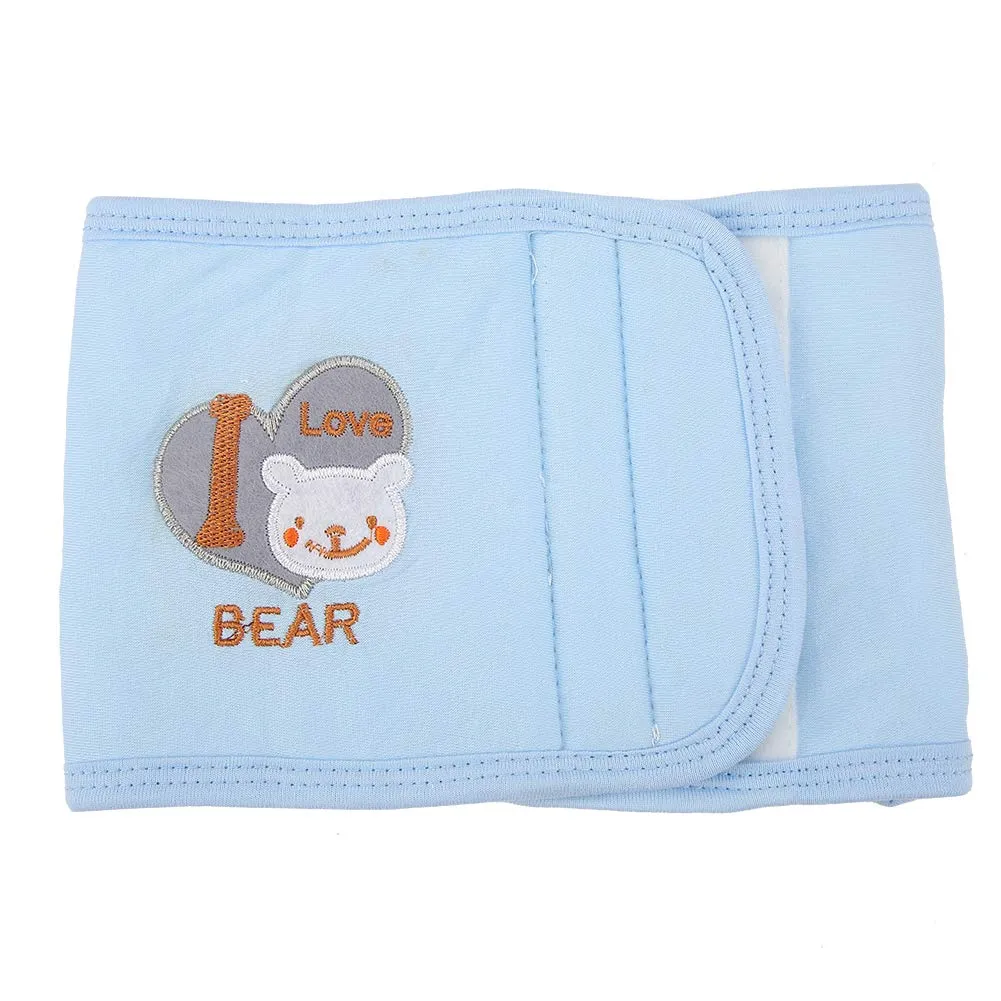 Garosa ceinture de ventre bébé en coton bleu 56 × 16 cm