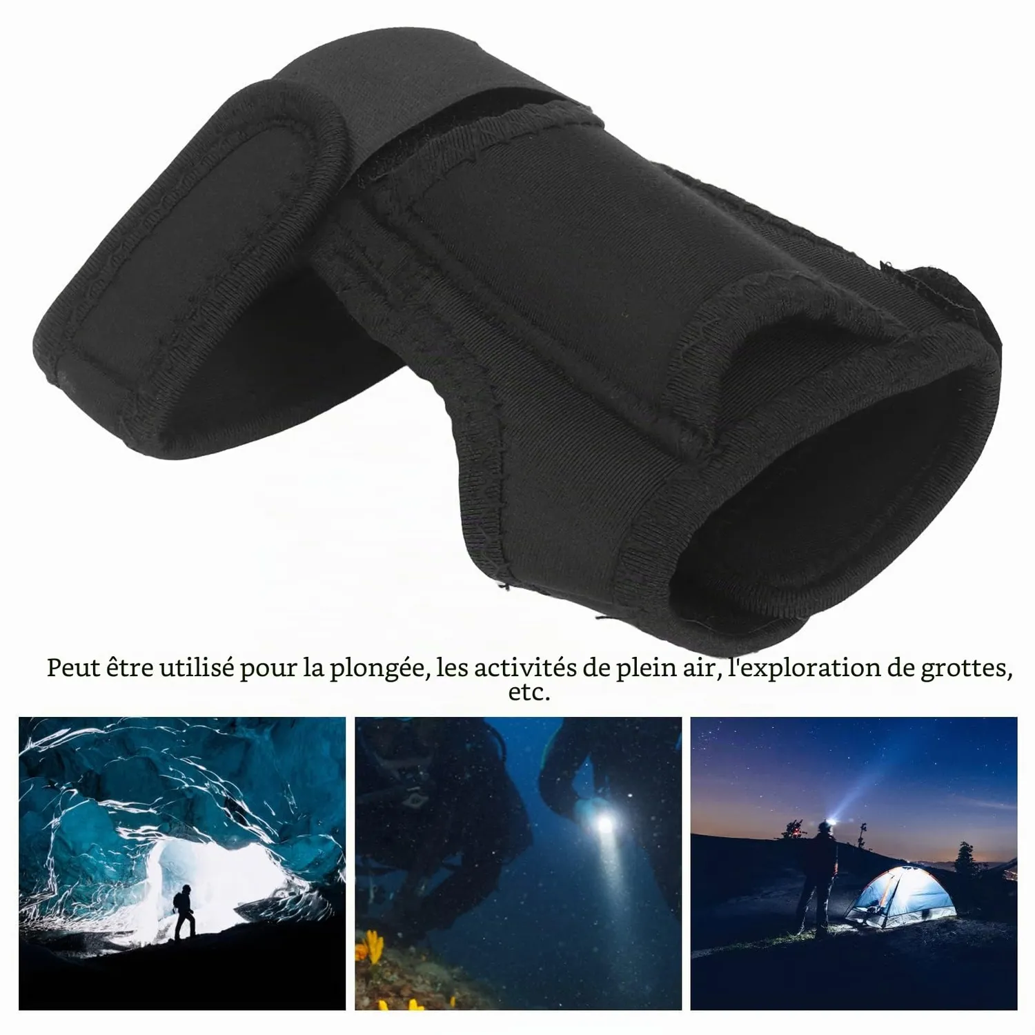 Garosa support de lampe torche mains libres 25–30 mm, nylon