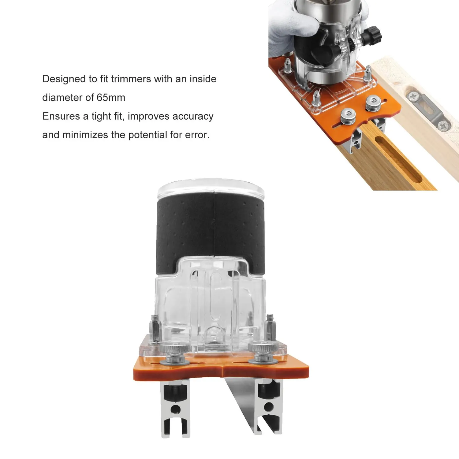 Garosa base défonceuse 2 en 1 65 mm aluminium