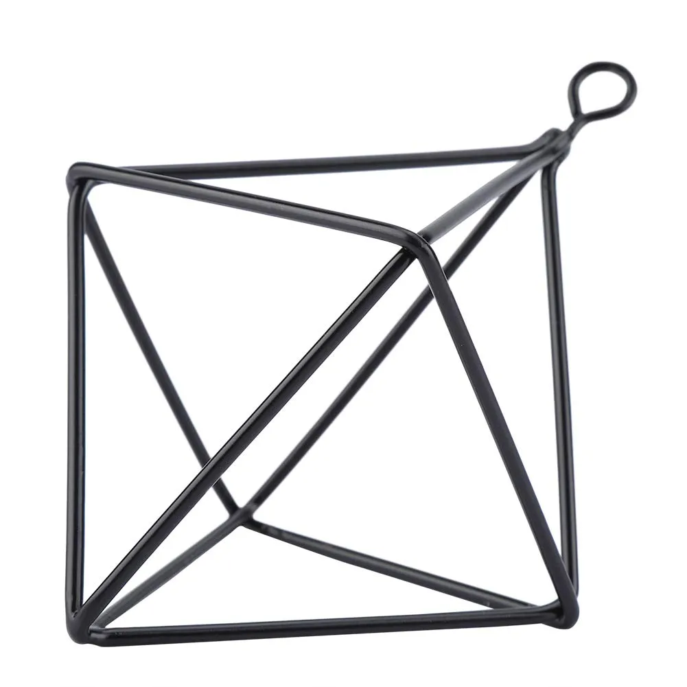 Garosa Support Plante Mural Triangulaire Fil Fer Noir