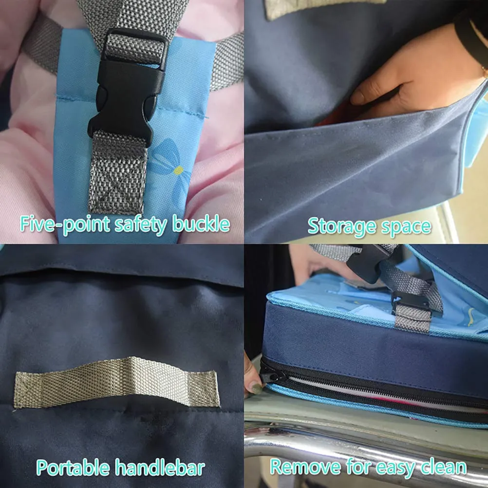 Garosa siège rehausseur bébé pliable, harnais, tissu Oxford