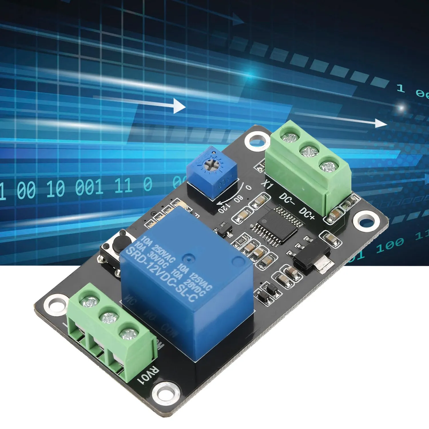 Garosa TRM01 module relais temporisé réglable 5 V 12 V 24 V