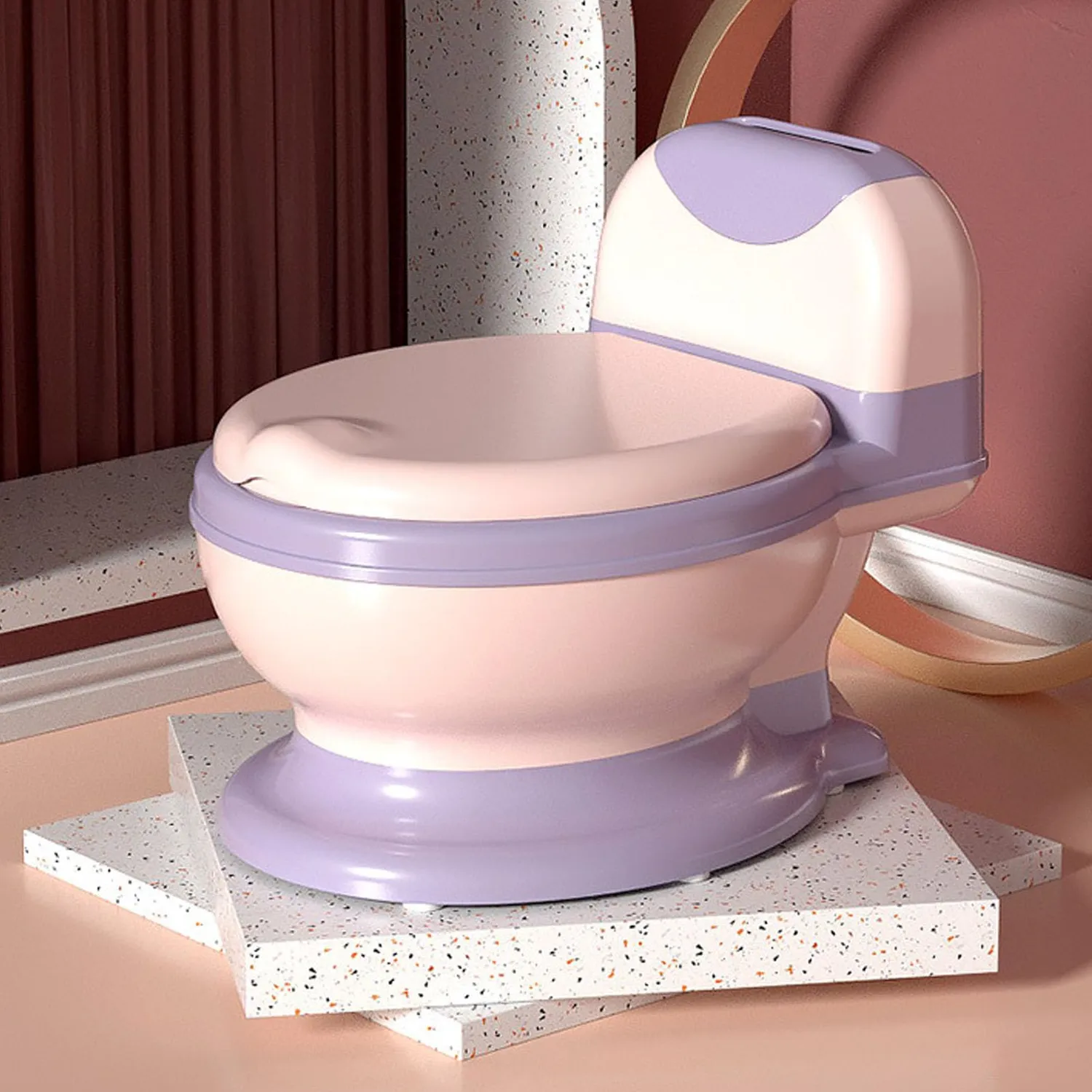 Garosa pot bébé toilette enfant violet rosé démontable