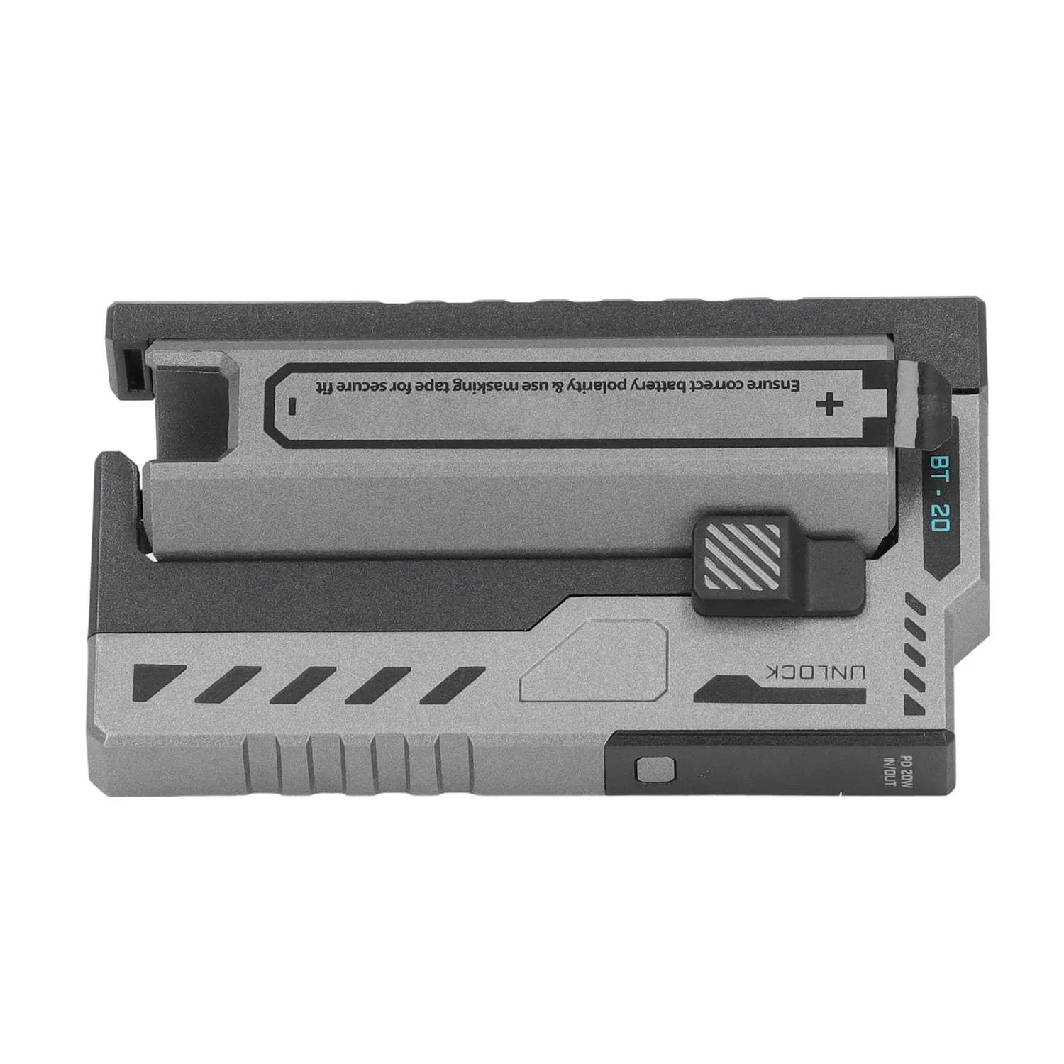 Garosa chargeur portable 2 en 1 batterie 20700 15W argent