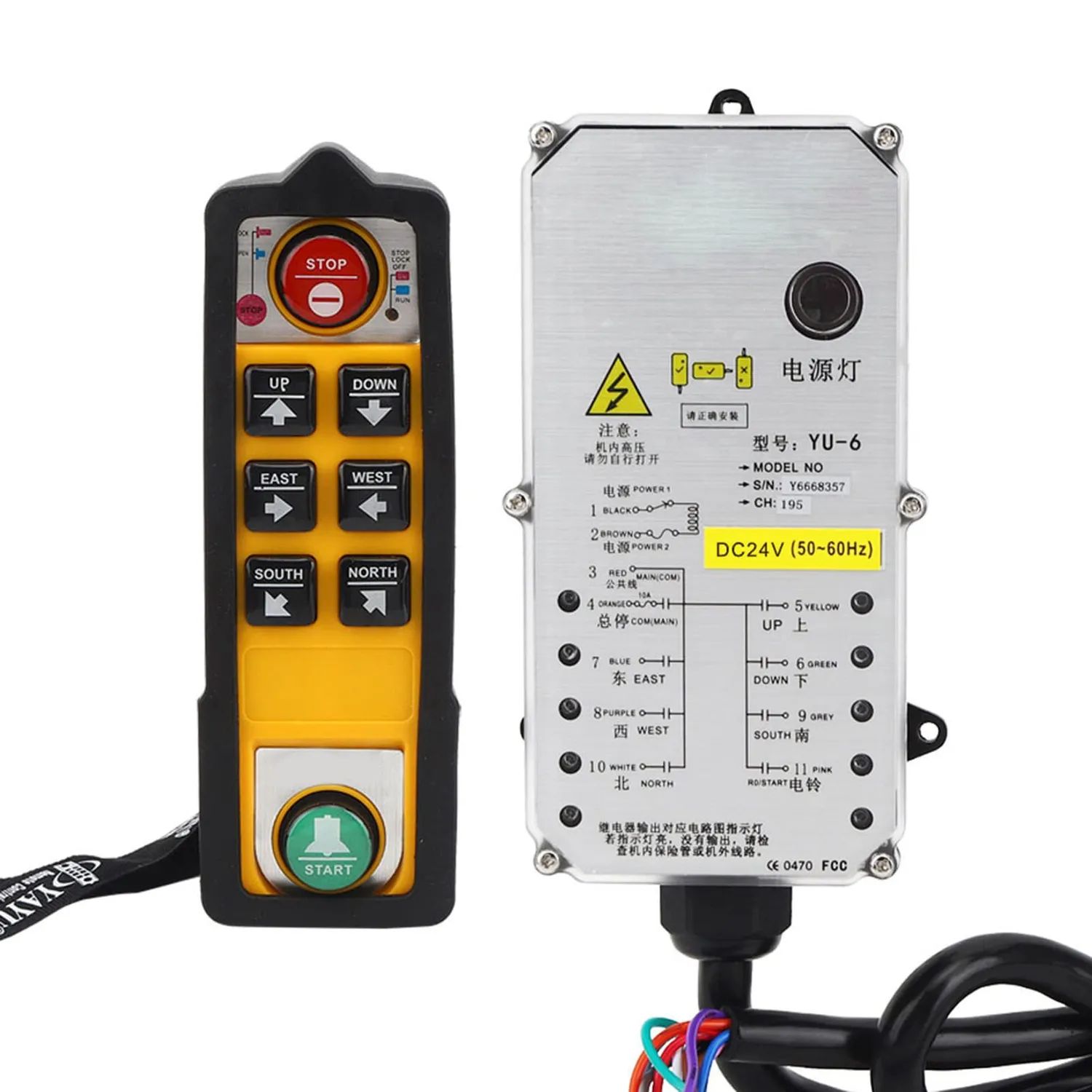 Garosa YU-6 télécommande de palan double poignée 800 MHz