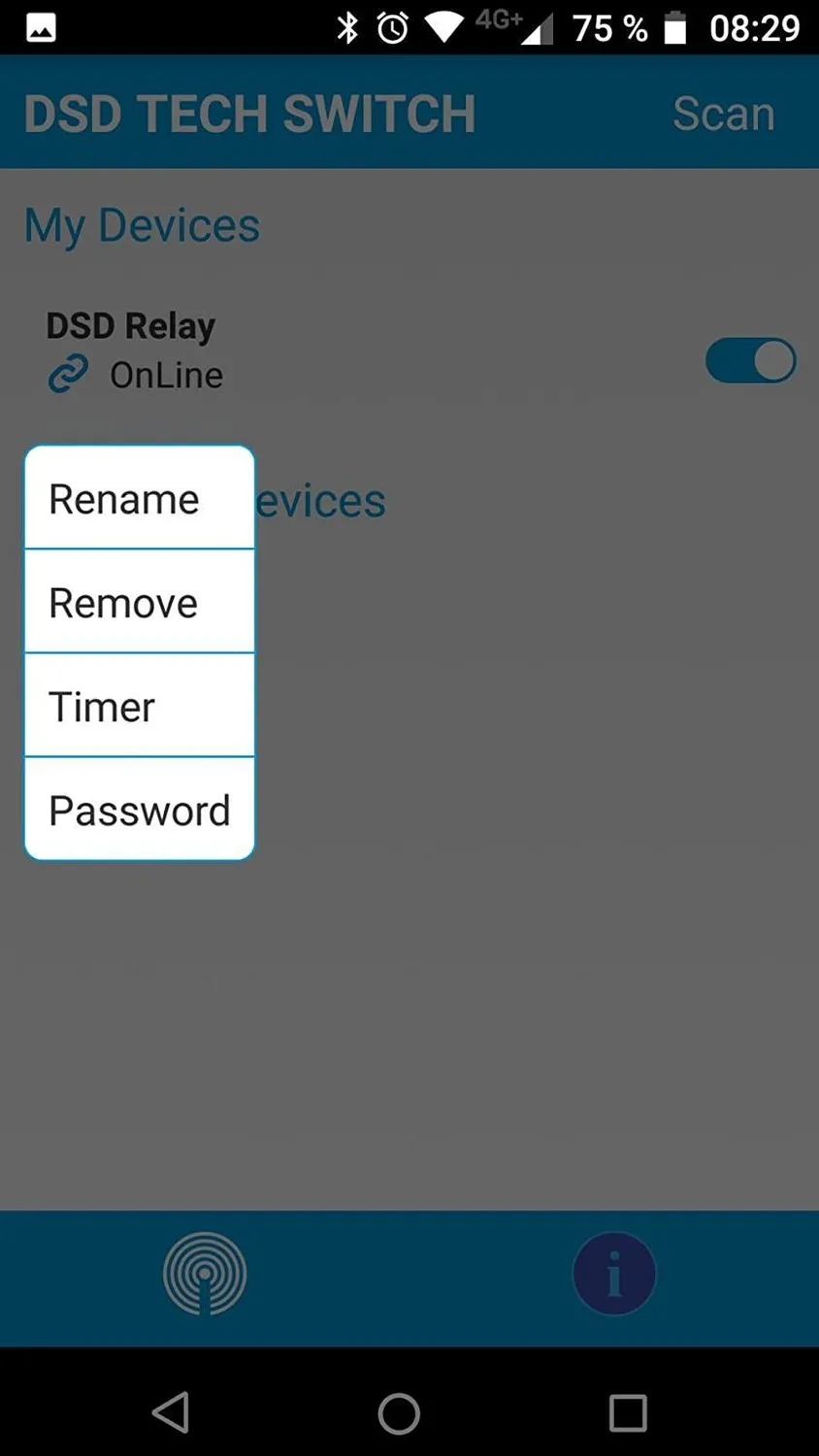 DSD TECH Bluetooth SH-BT01C relais 1 canal V2