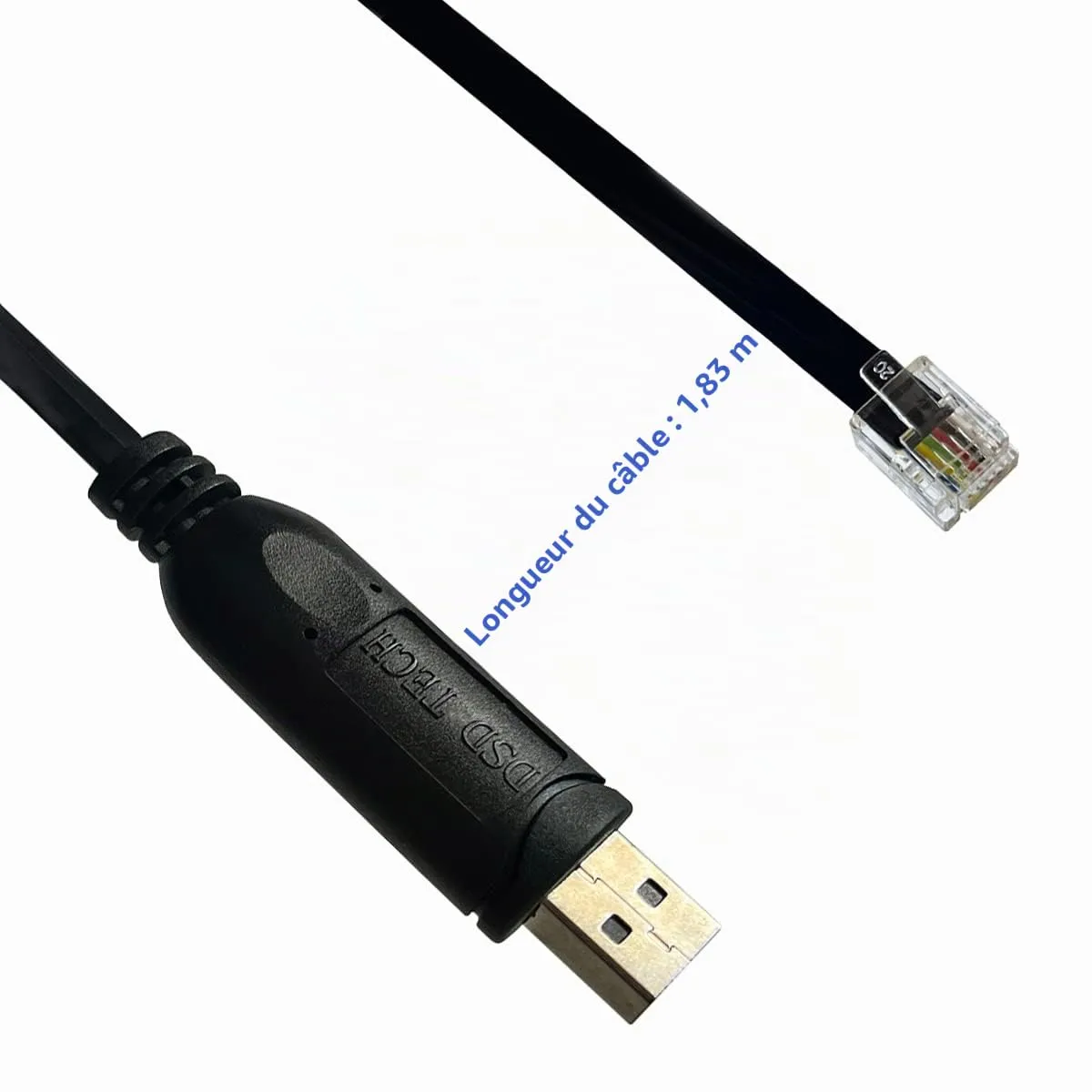 PLC Tech DSD TECH SH-RJ12B câble série USB RJ12 RS232 noir