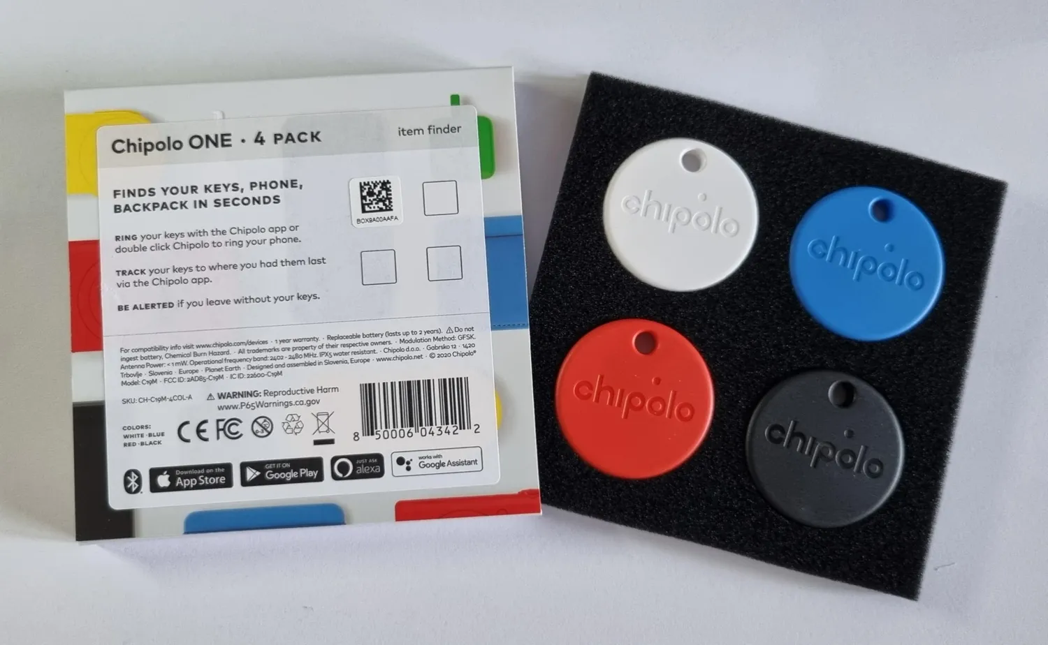 Chipolo One traceur Bluetooth lot de 4 120 dB
