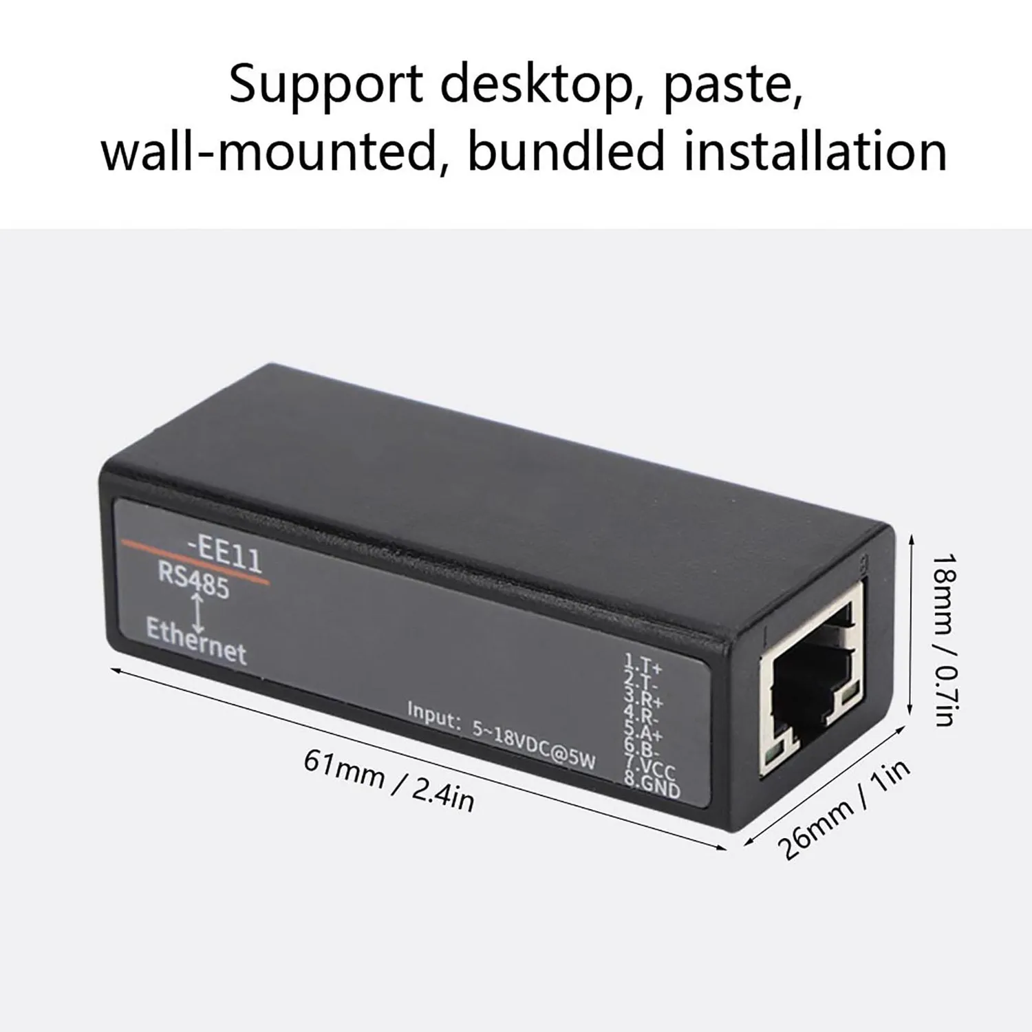 Garosa HF7121 serveur série RS485 vers Ethernet WiFi 460800 bps