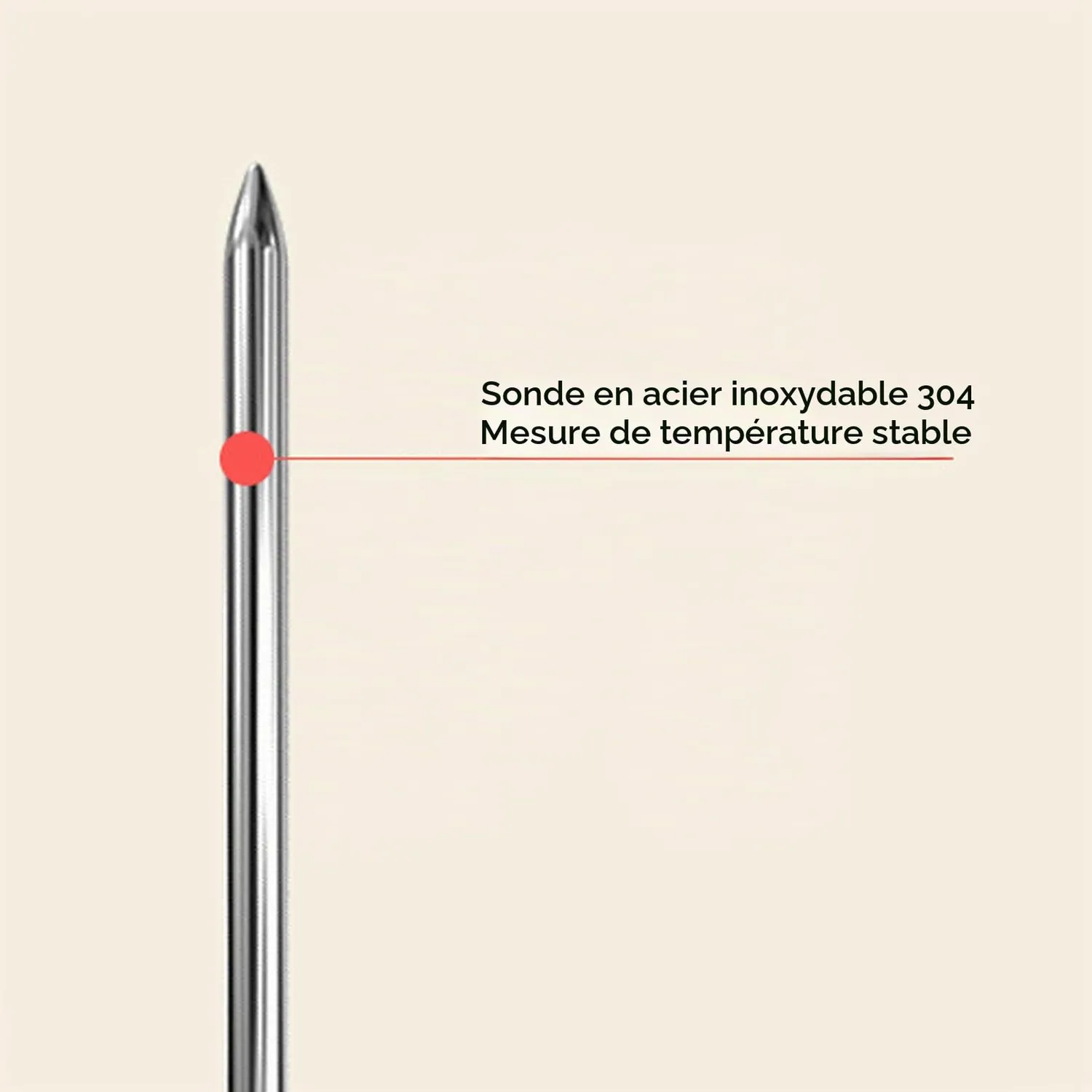 Garosa thermomètre électronique pour biberon à sonde longue