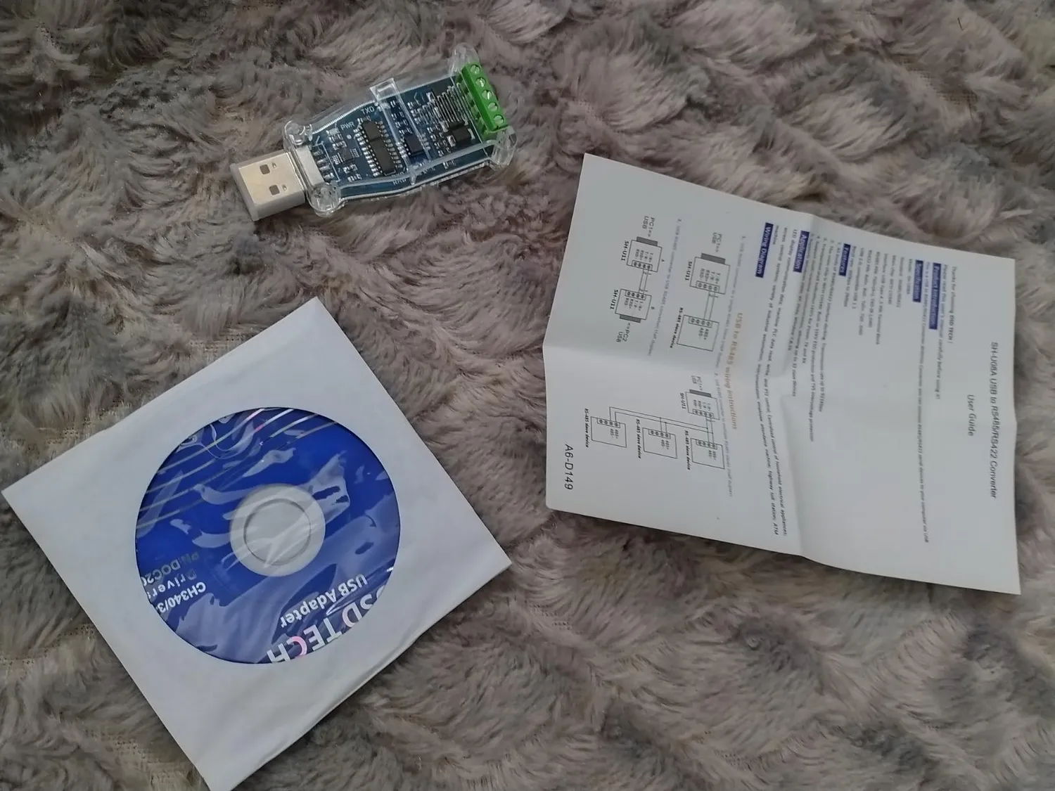 DSD TECH SH-U08A adaptateur USB RS485/RS422 1 pièce CH340E