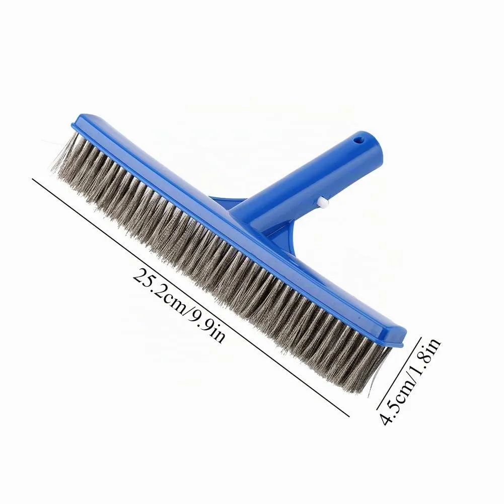Garosa brosse de paroi pour piscine bleue 25,2 × 4,5 cm à poils acier