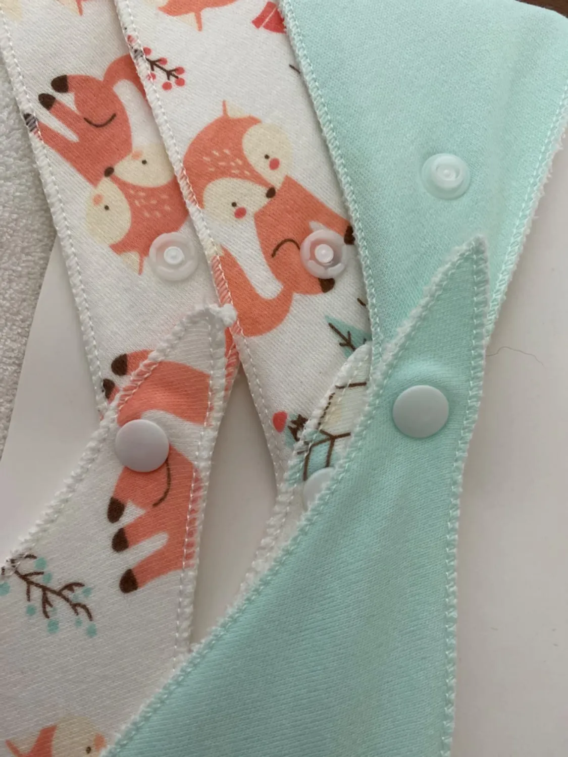 Garosa bavoir bébé renard en coton double couche absorbant