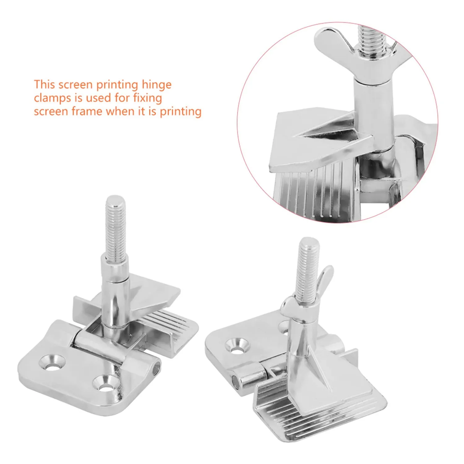 Garosa pince charnière papillon inox paire 85 mm
