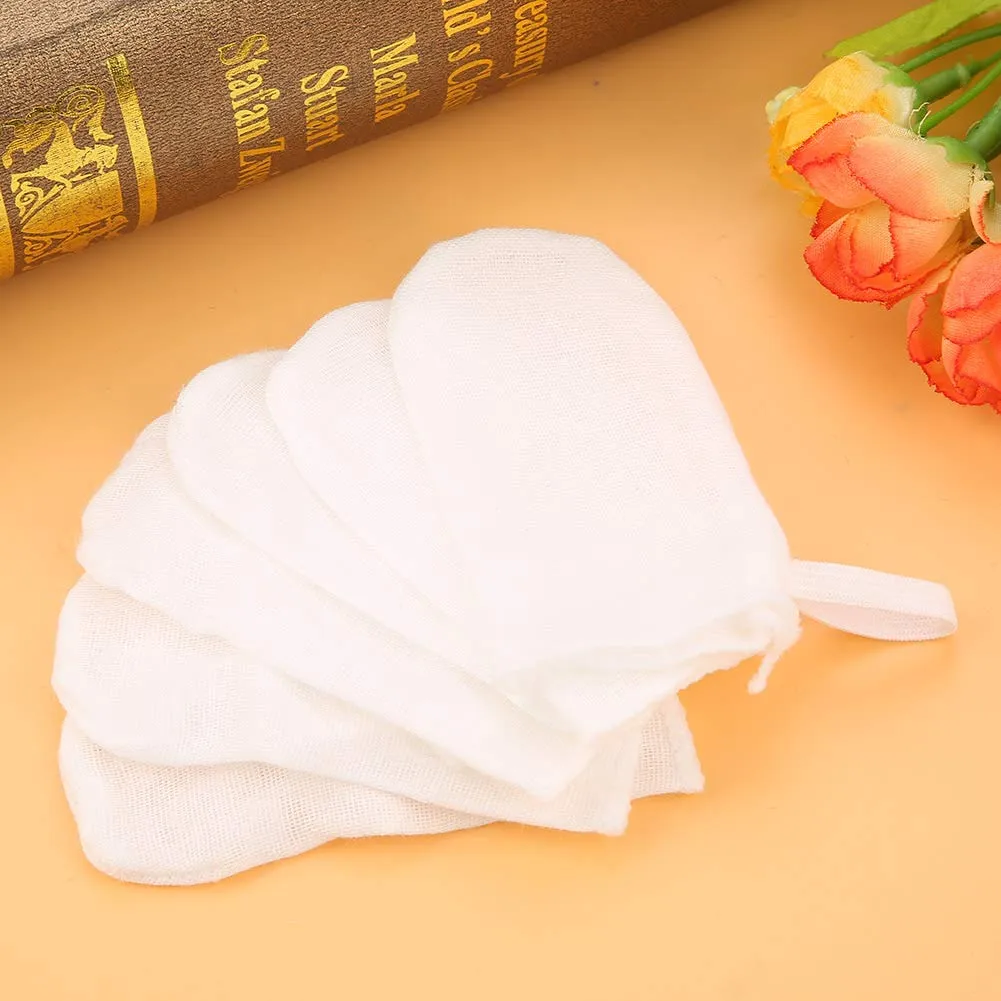Garosa brosse à doigt bébé en coton gaze 6 pièces réutilisables