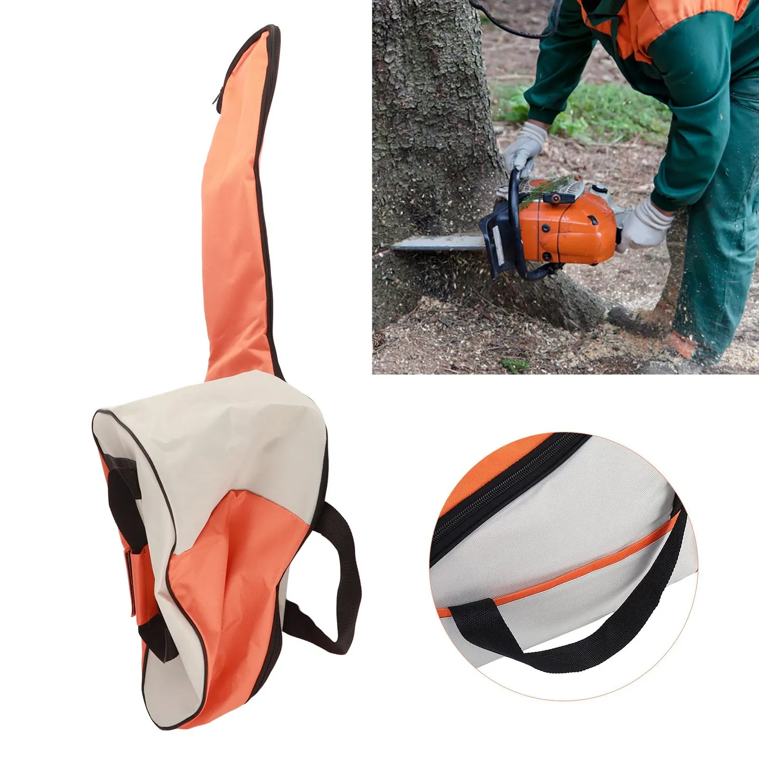 Garosa sac de transport tronçonneuse vert 94 × 23 × 28 cm