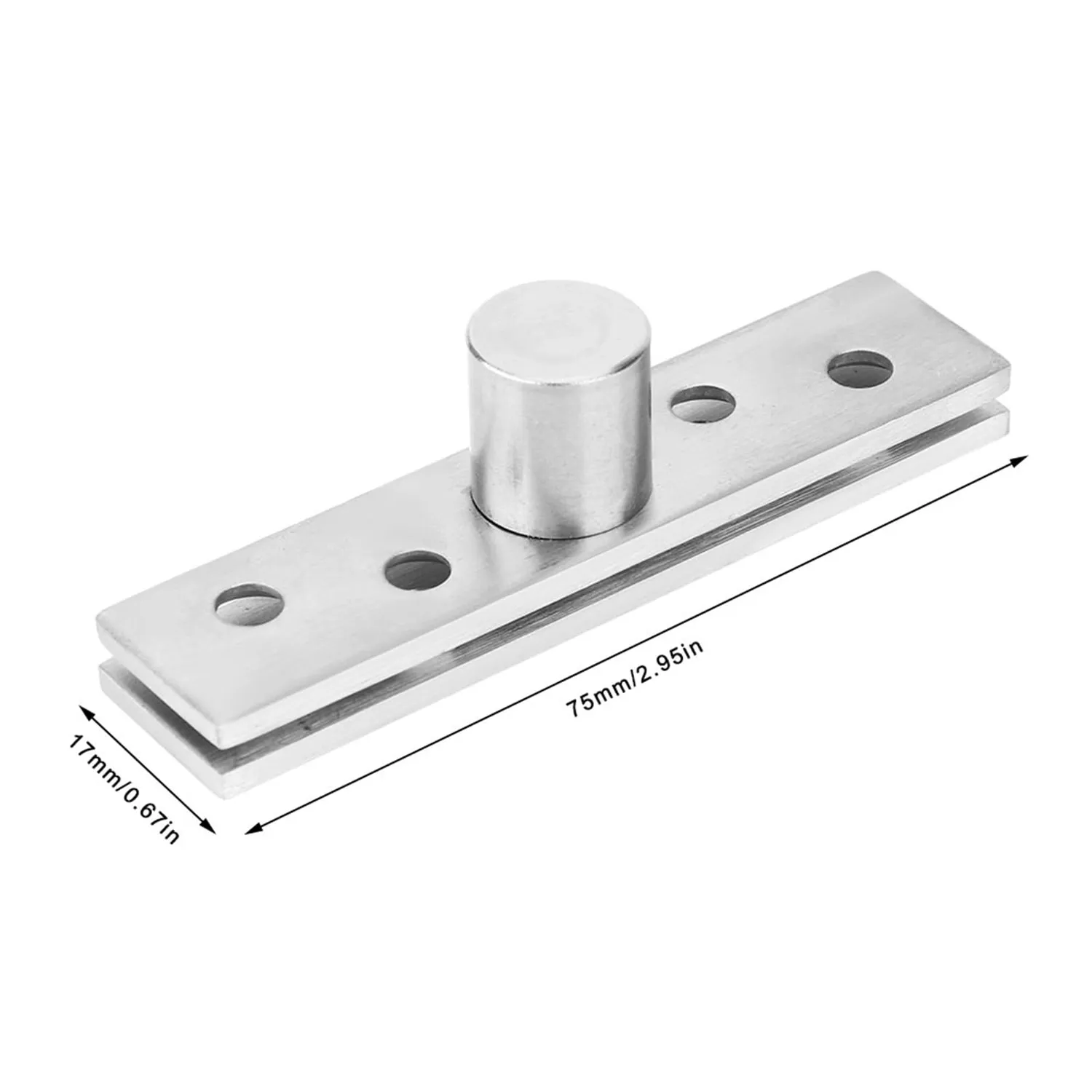 Garosa charnière à pivot 360° inox, lot de 2, axe central