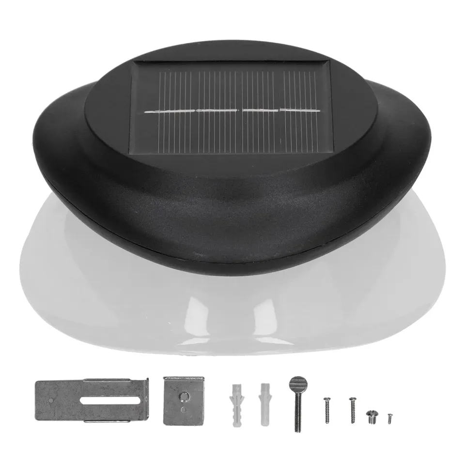 Garosa lampe solaire de clôture 9 LED 6500 K blanc froid