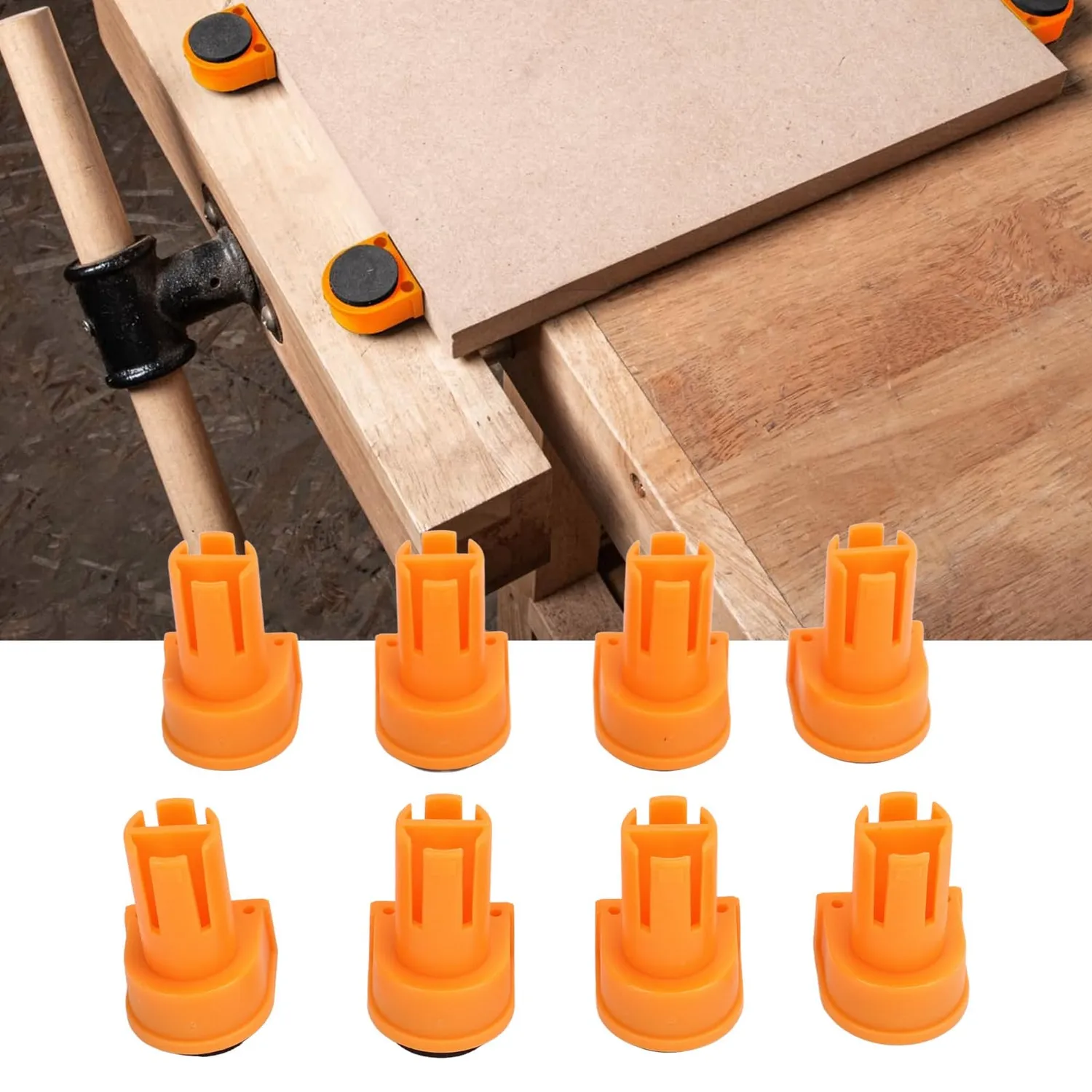 Garosa butées d’établi 19 mm, lot de 8 en nylon