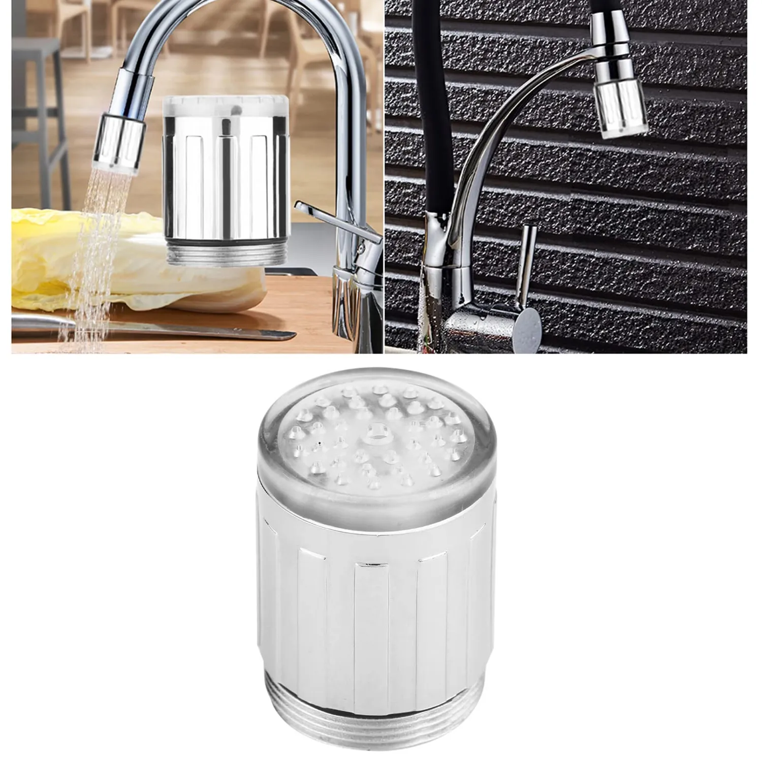 Garosa embout de robinet LED à température inox